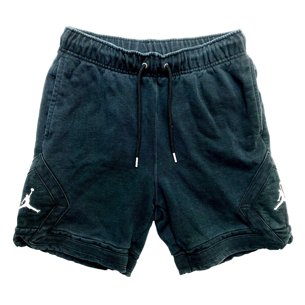 VINTAGE Air Jordan Sweat Shorts Mens Small Black Nike Drawstring